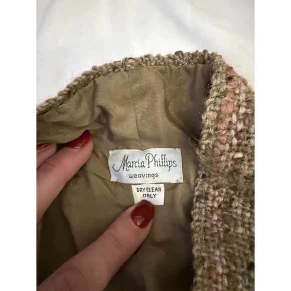 Vintage Marcia Phillips Weavings Coat Textured Wearable Art Artsy Boho - Picture 11 of 16